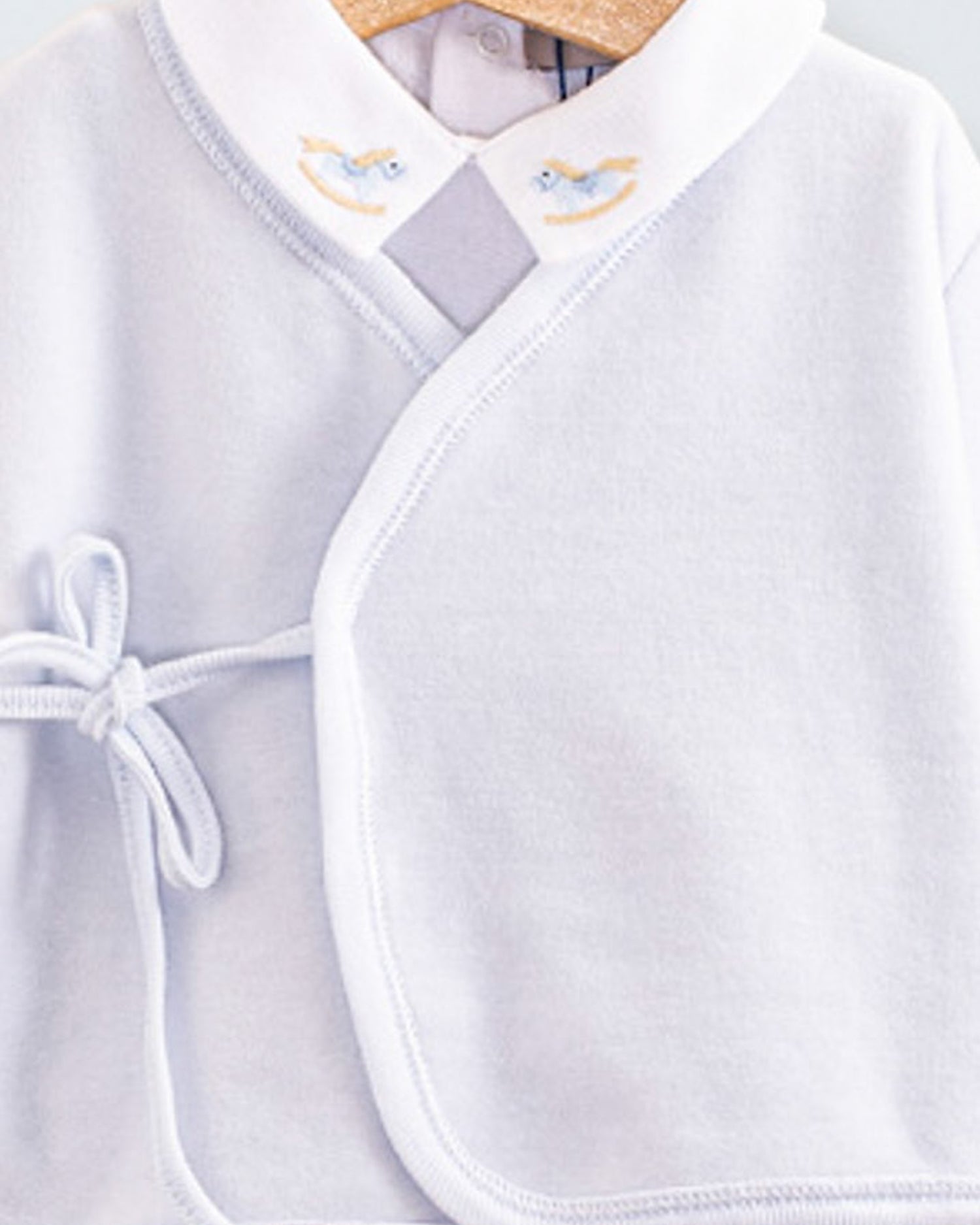 2-Piece Set Light Blue Velour Footie